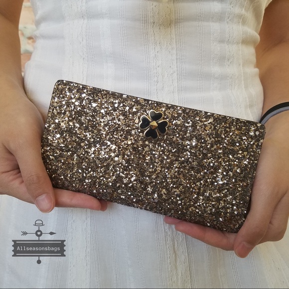 Kate spade large slim bifold wallet glitter - Picture 5 of 7